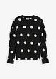 Longsleeve van gestructureerde crêpe, bonprix
