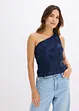 One-shoulder top met borduursel, bonprix
