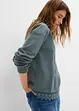 Sweater met kanten rand, bonprix