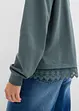 Sweater met kanten rand, bonprix