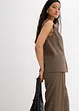 Lang mouwloos vest van twill, bonprix