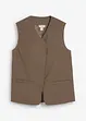 Lang mouwloos vest van twill, bonprix