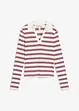Geribd poloshirt met lange mouwen, bonprix