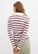 Geribd poloshirt met lange mouwen, bonprix