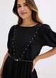 Jurk met ceintuur en studs, bonprix