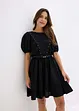 Jurk met ceintuur en studs, bonprix
