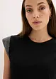 Shirt met schoudervullingen, bonprix