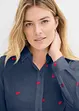 Mousselline blouse met hartjes, bonprix