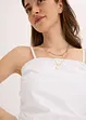 Strapless jurk van katoen, bonprix