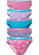 Meisjes slip met katoen  (set van 5), bonprix