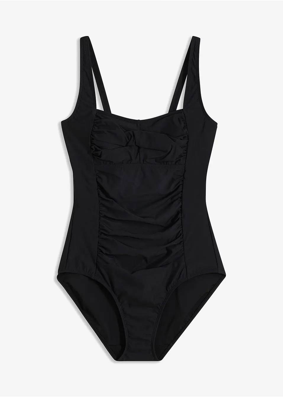 Stijlvol shaping badpak in wikkellook - zwart