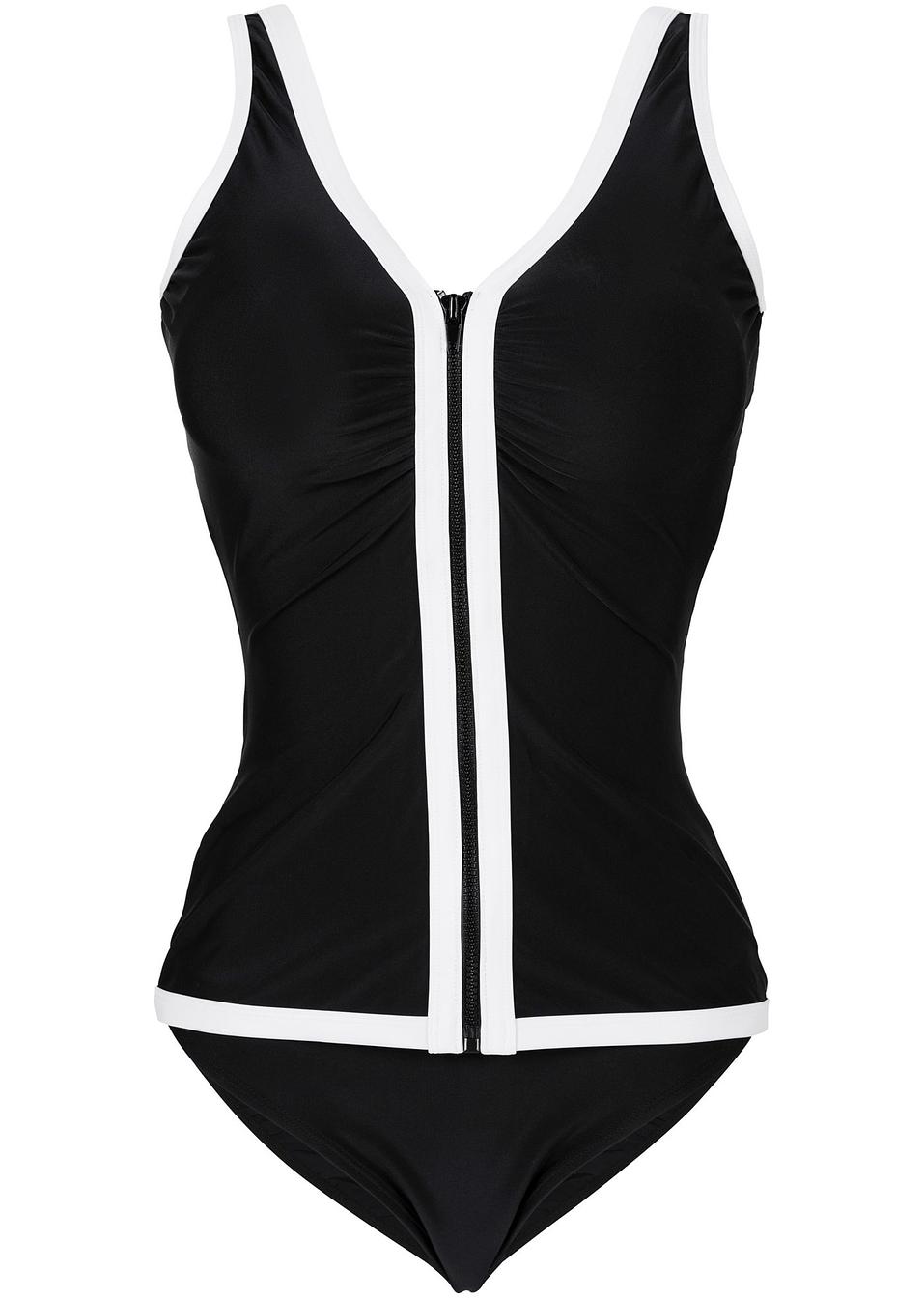 Tankini (2dlg. set) zwart Dames bonprix.nl