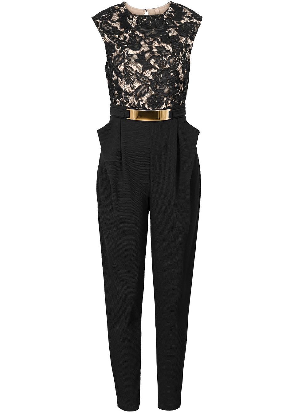 Jumpsuit zwart/lichtbruin bonprix.nl