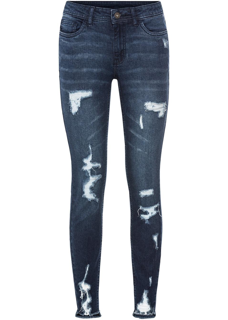 Super skinny jeans dark denim RAINBOW bonprix.nl